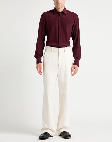 Man Shirt Burgundy Size 15 ½ Silk