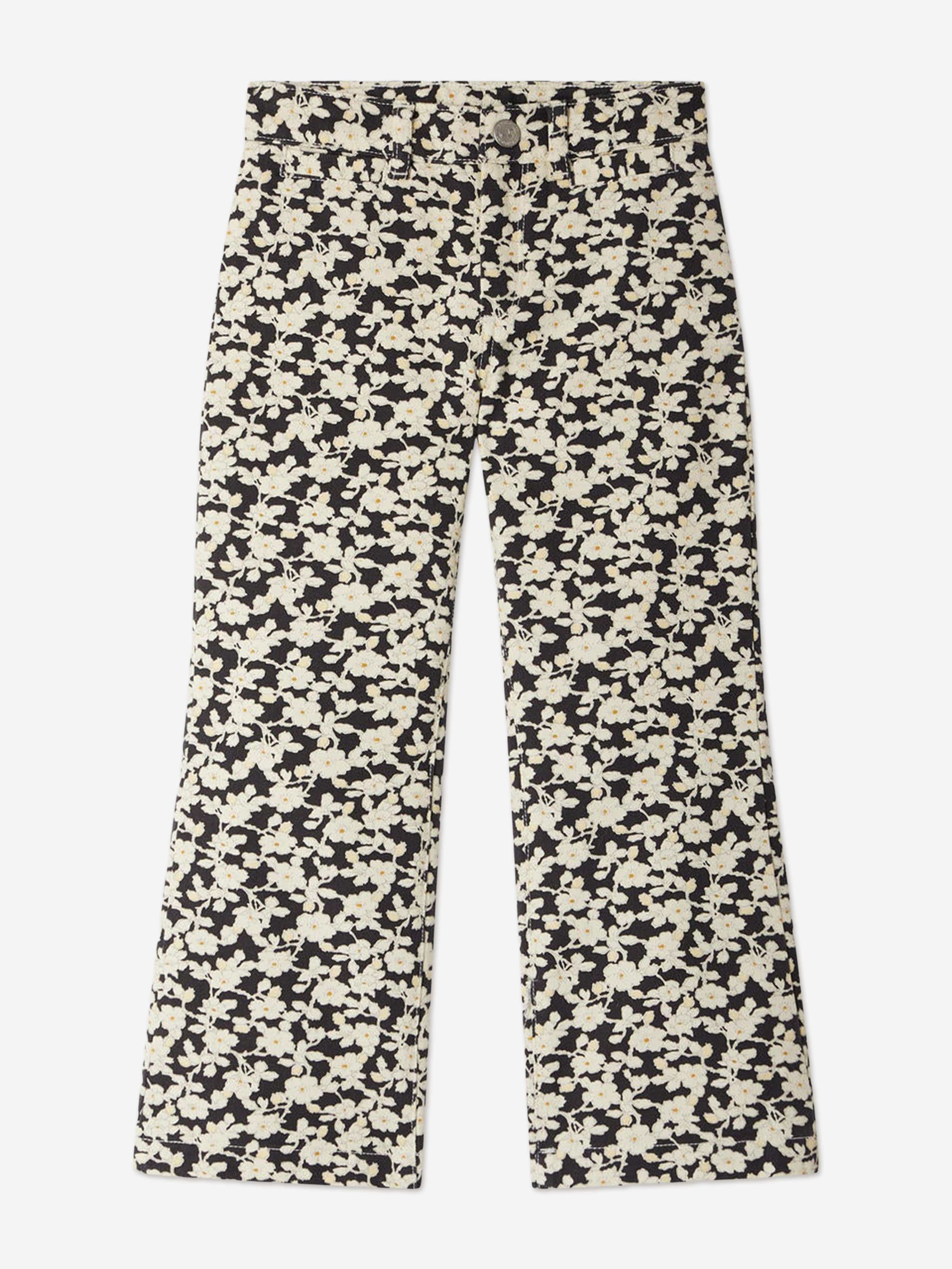 Girls Floral Gersande Trousers in Black 10 Years By Childsplay Clothing