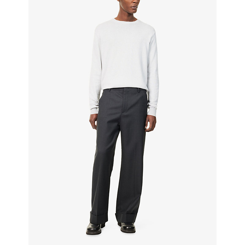Mens Valter Crew-Neck Cotton and Cashmere-Blend Jumper