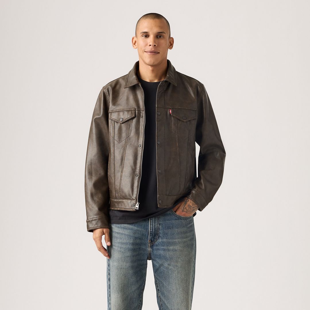 Faux eather Trucker Jacket
