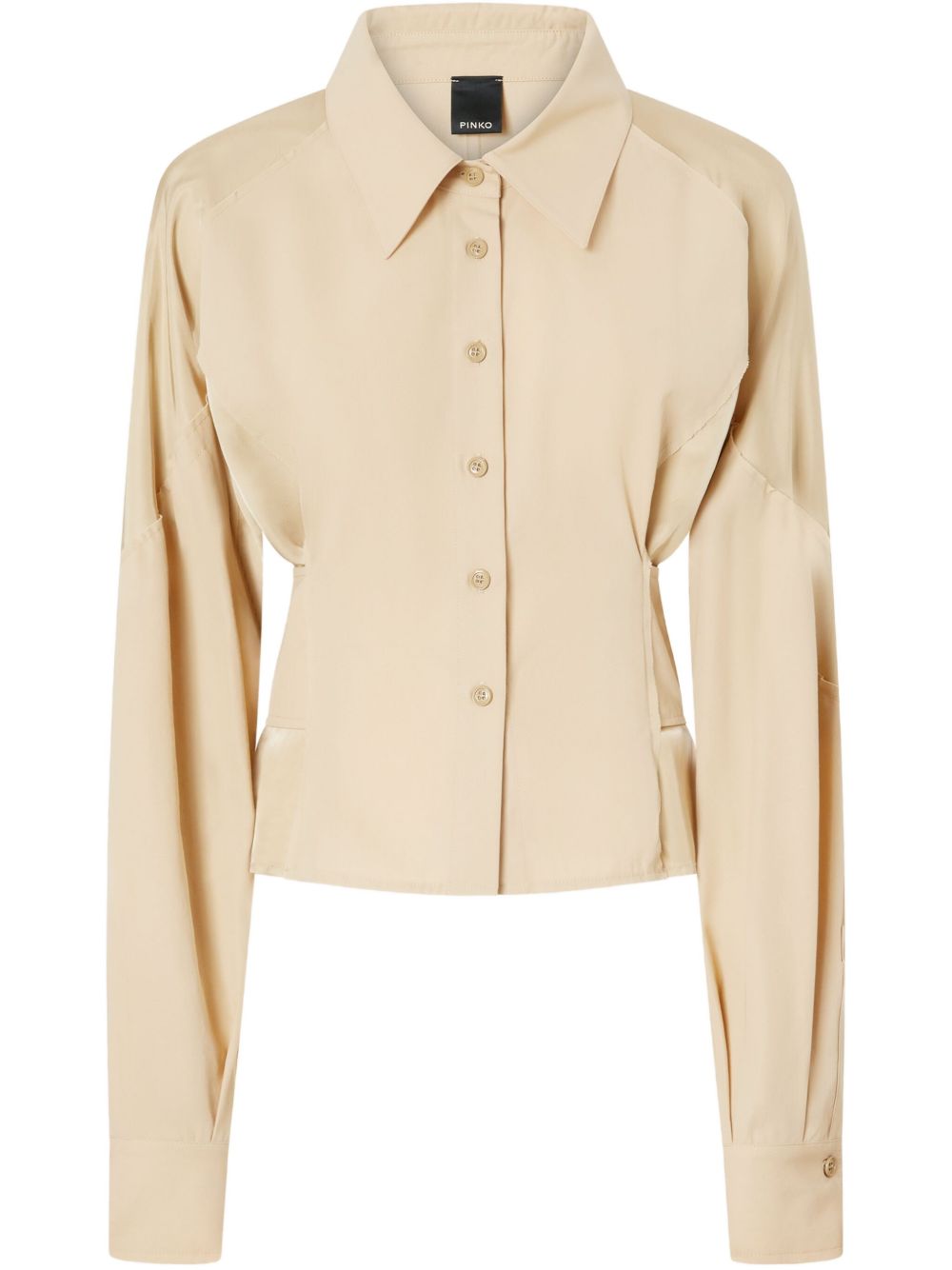 PINKO fitted-waistline shirt - Neutrals