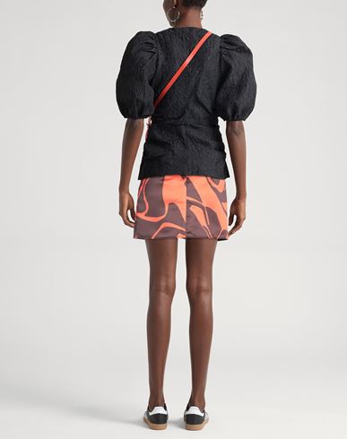 Woman Mini skirt Orange Size 4 Polyester