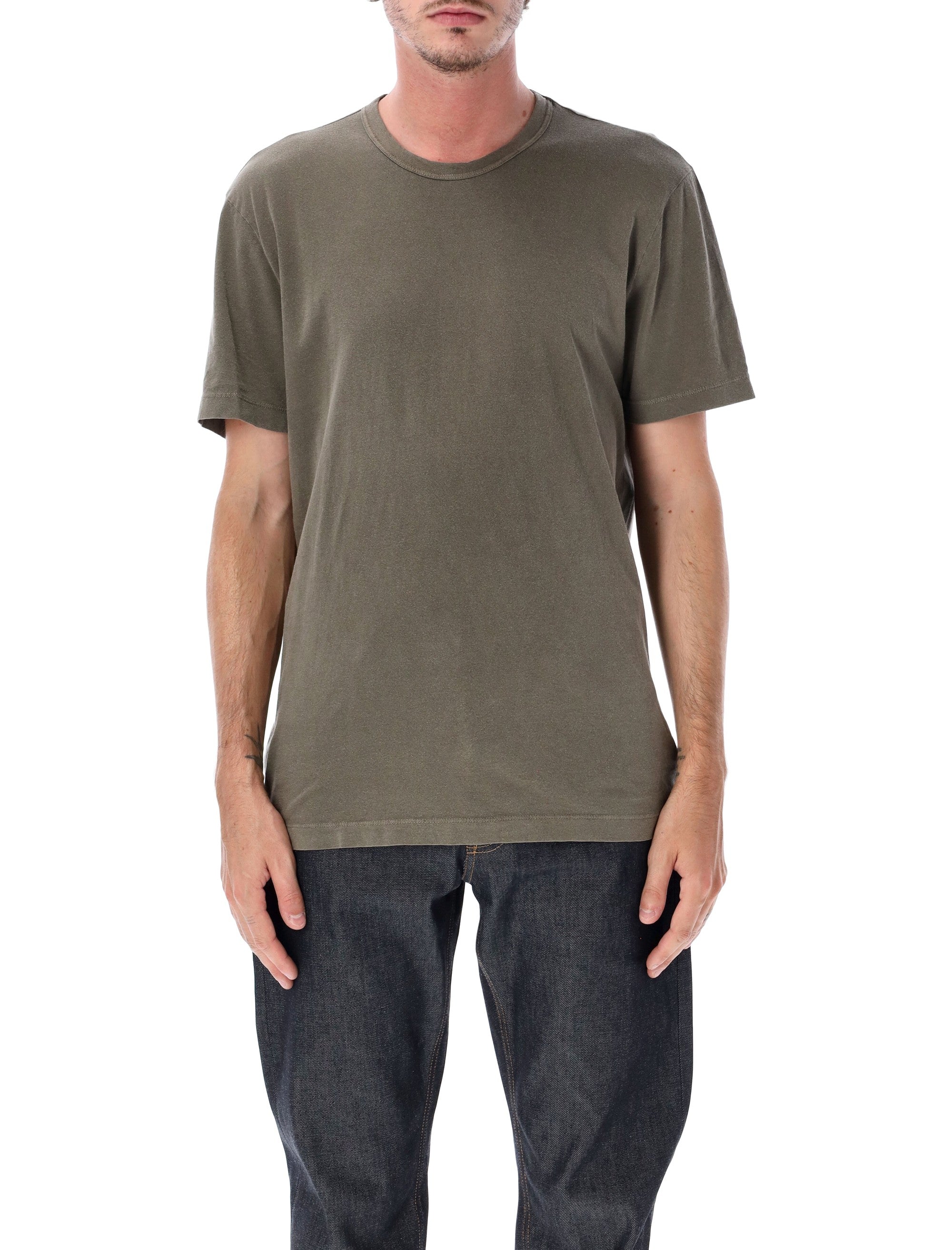 Garment-Dyed Midweight Cotton Crewneck T-Shirt