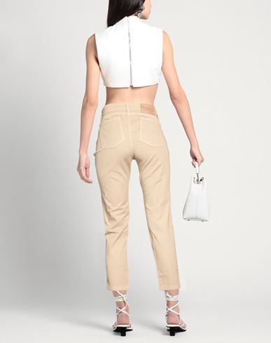 Woman Pants Beige Size XS Cotton, Elastane