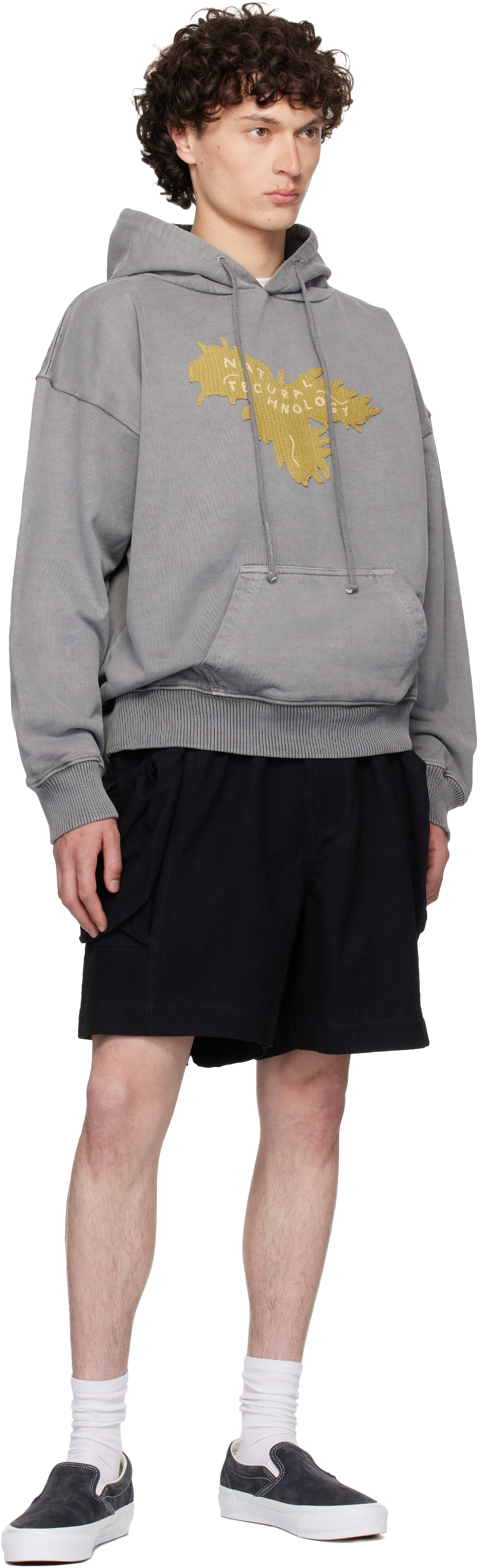Story mfg. Gray Geo Hoodie