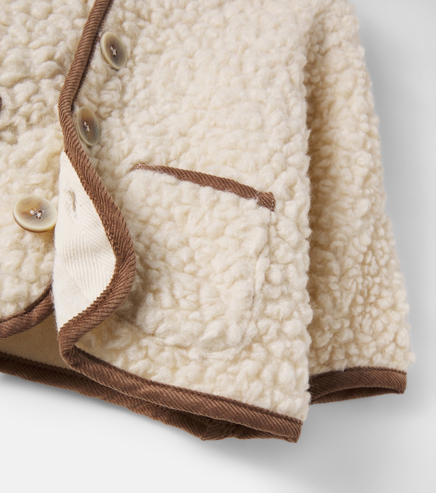 Baby hooded plush jacket