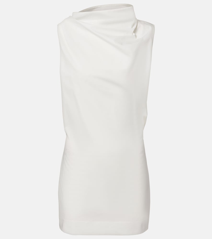 Astor draped cotton poplin minidress