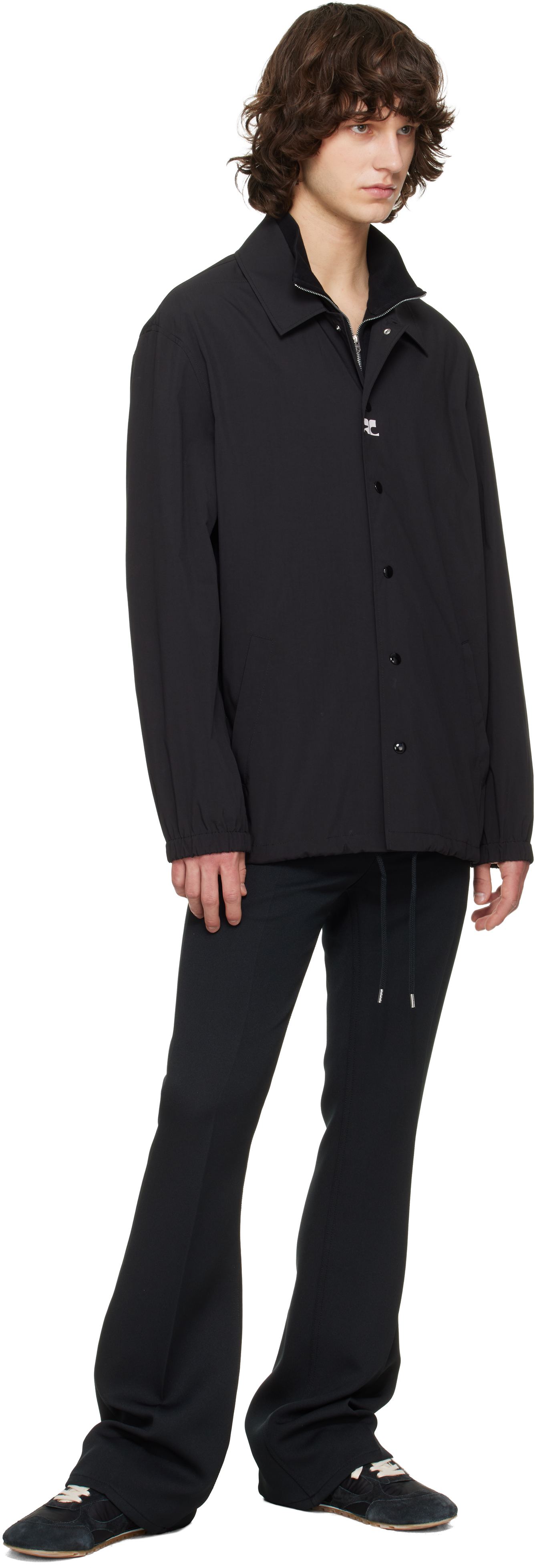 Black Printed Coach Jacket