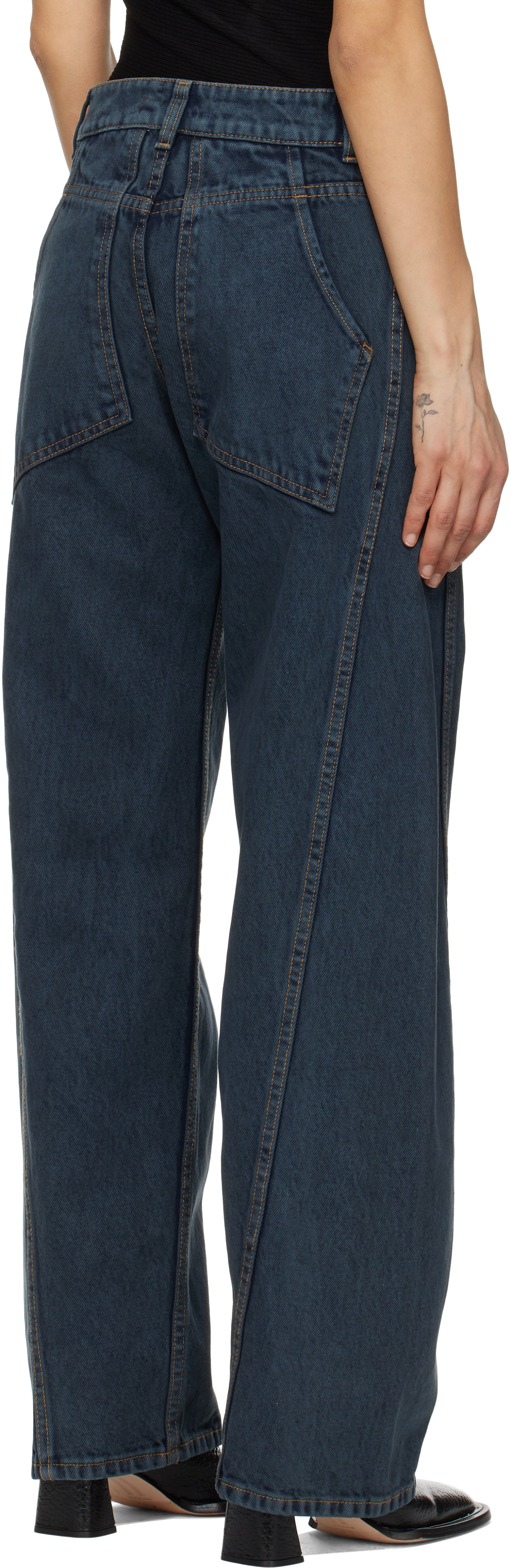 Eckhaus Latta Blue Bend Jeans