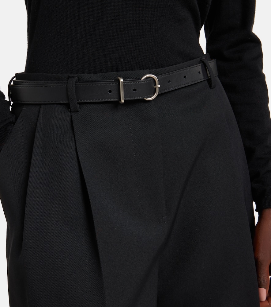 Wool wide-leg pants