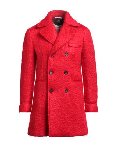 Man Coat Red Size 38 Mohair wool, Wool, Polyamide