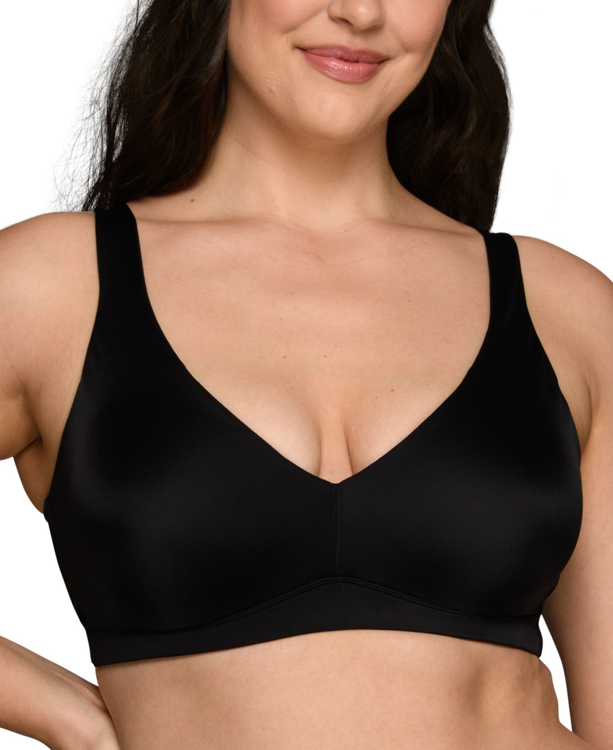 Women's Beauty Back Simple Size Wireless Bra 0072164 - Midnight Black