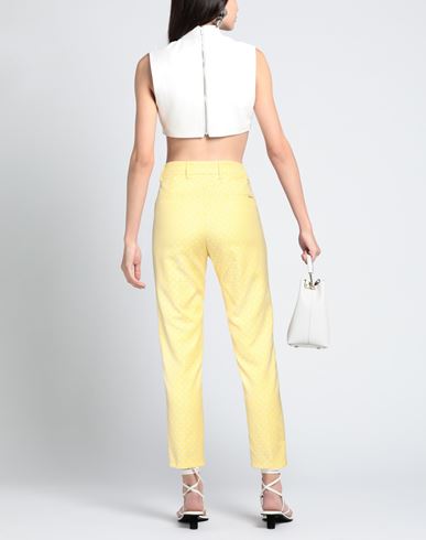 Seventy Venezia Woman Pants Yellow Size 2 Cotton, Polyester, Elastane