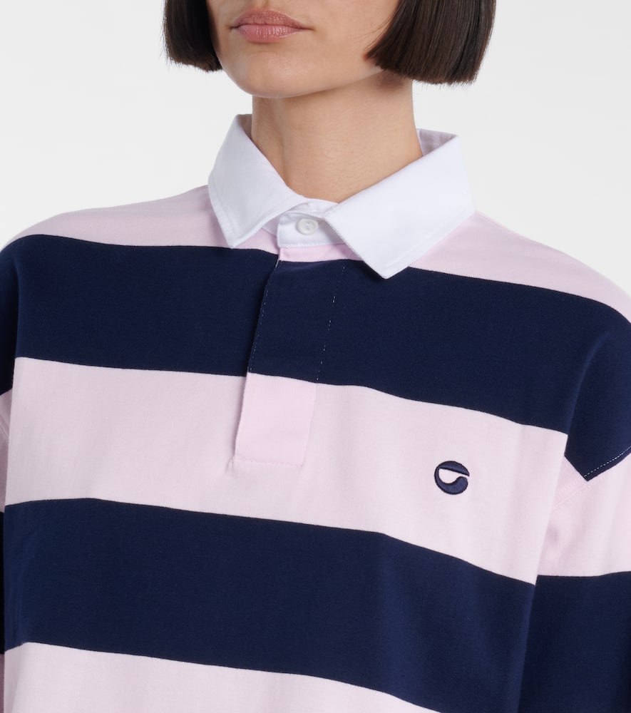 Striped cotton polo shirt
