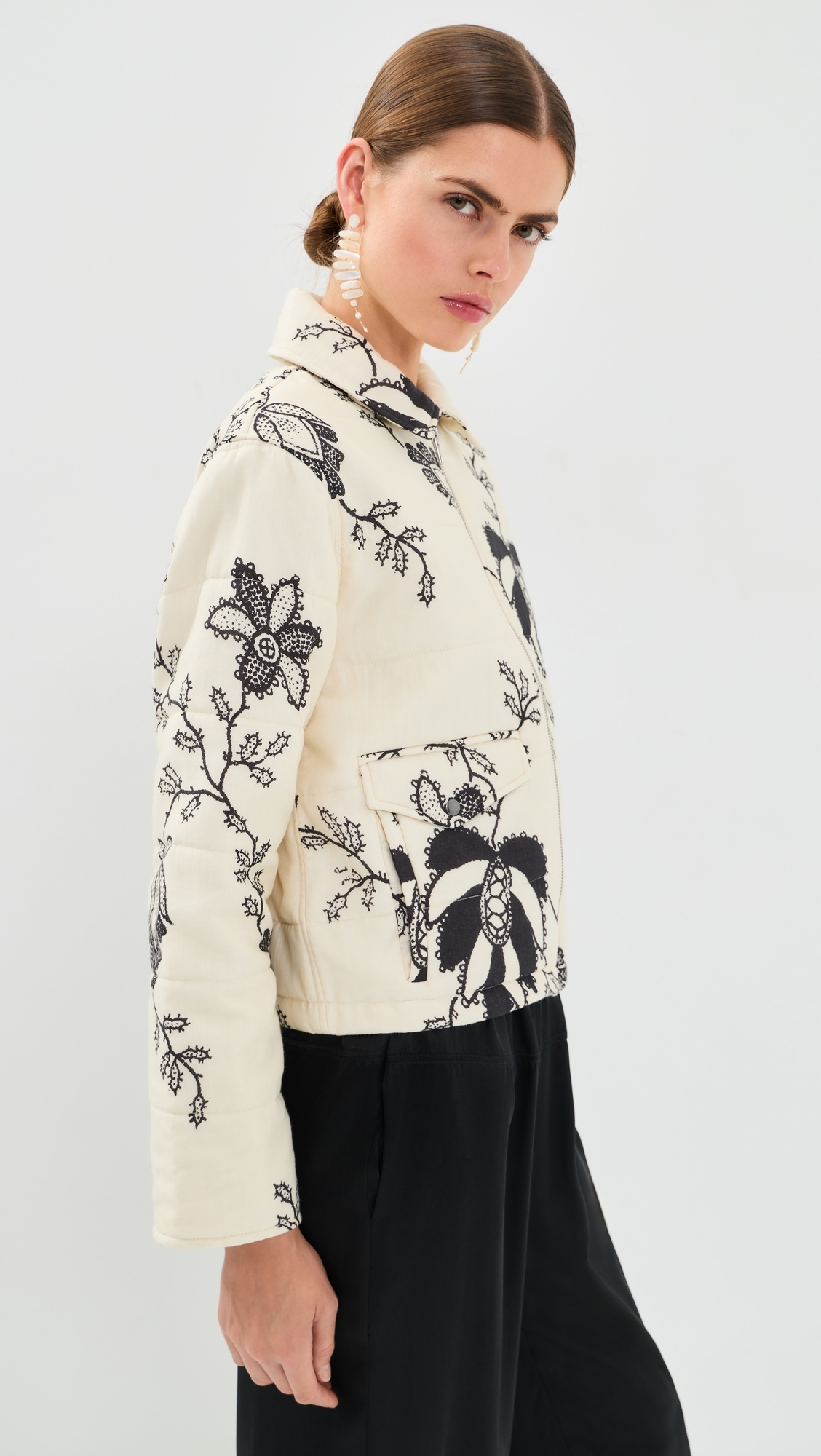 Lex Shadow Lace Jacket Off-White