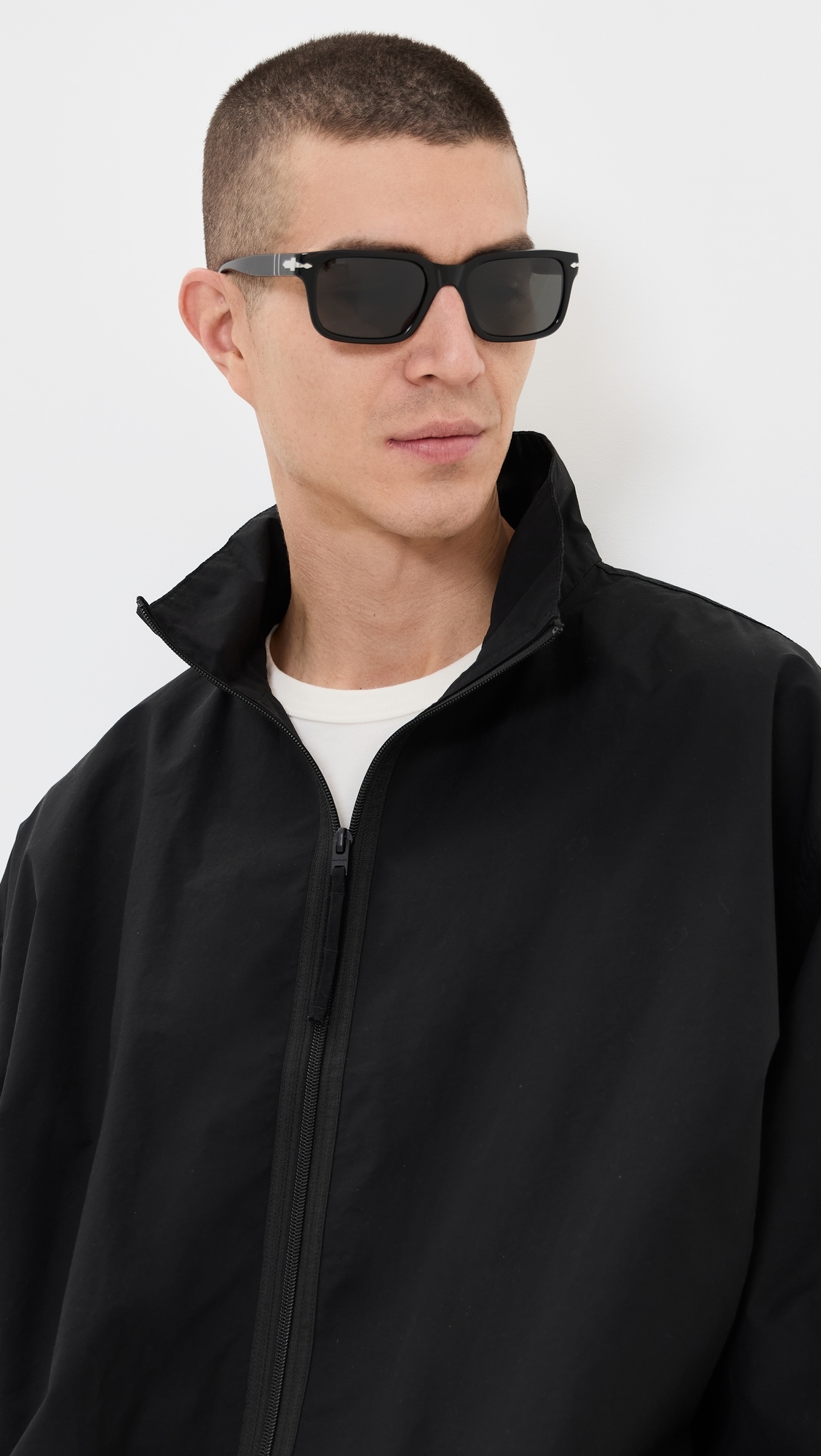 Officina Rectanguler Polarized Sunglasses Black/Polar Dark Grey One Size