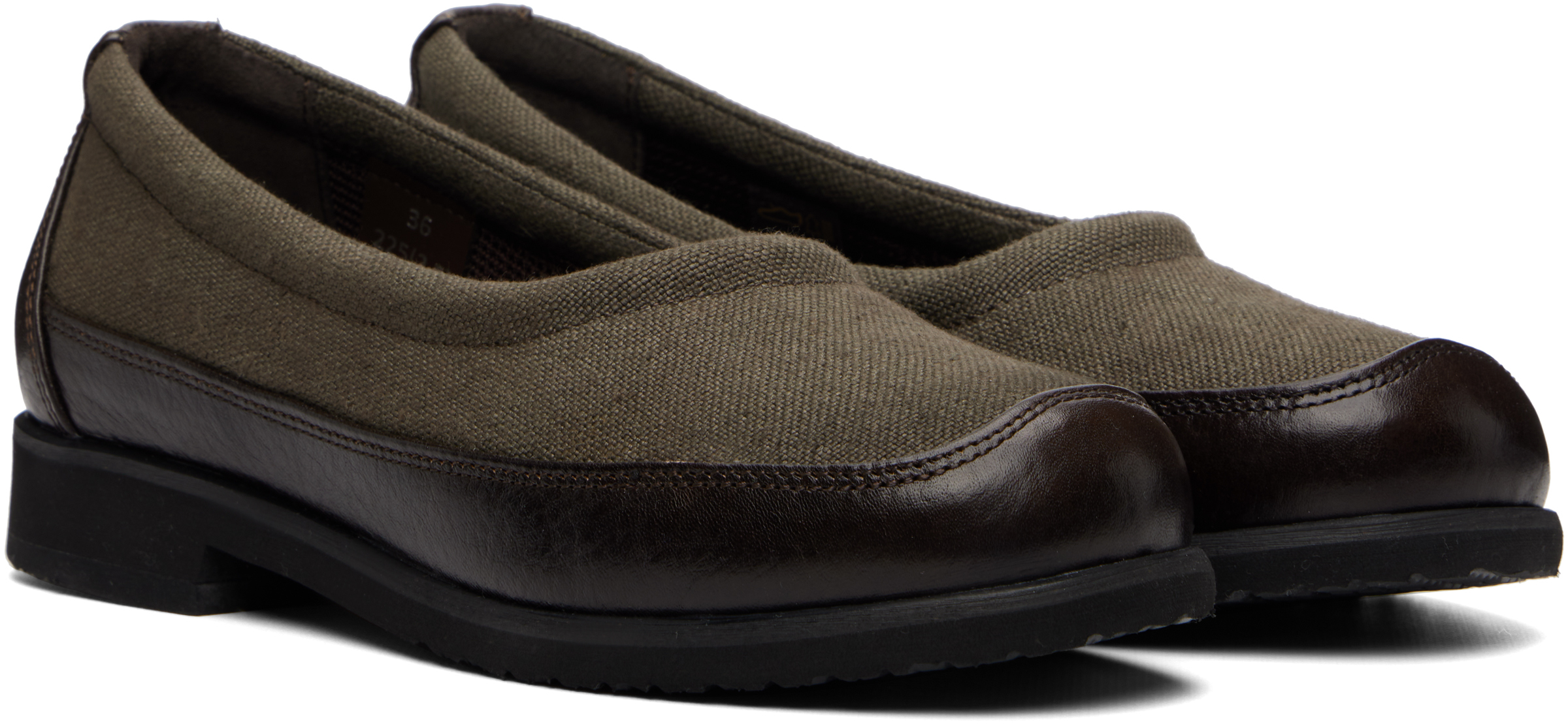 Khaki Bohemian Slipper Loafers