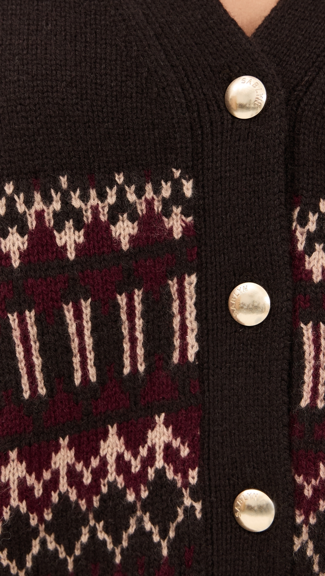 Elliot Boxy Cropped Fair Isle Cashmere Cardigan Oaktree