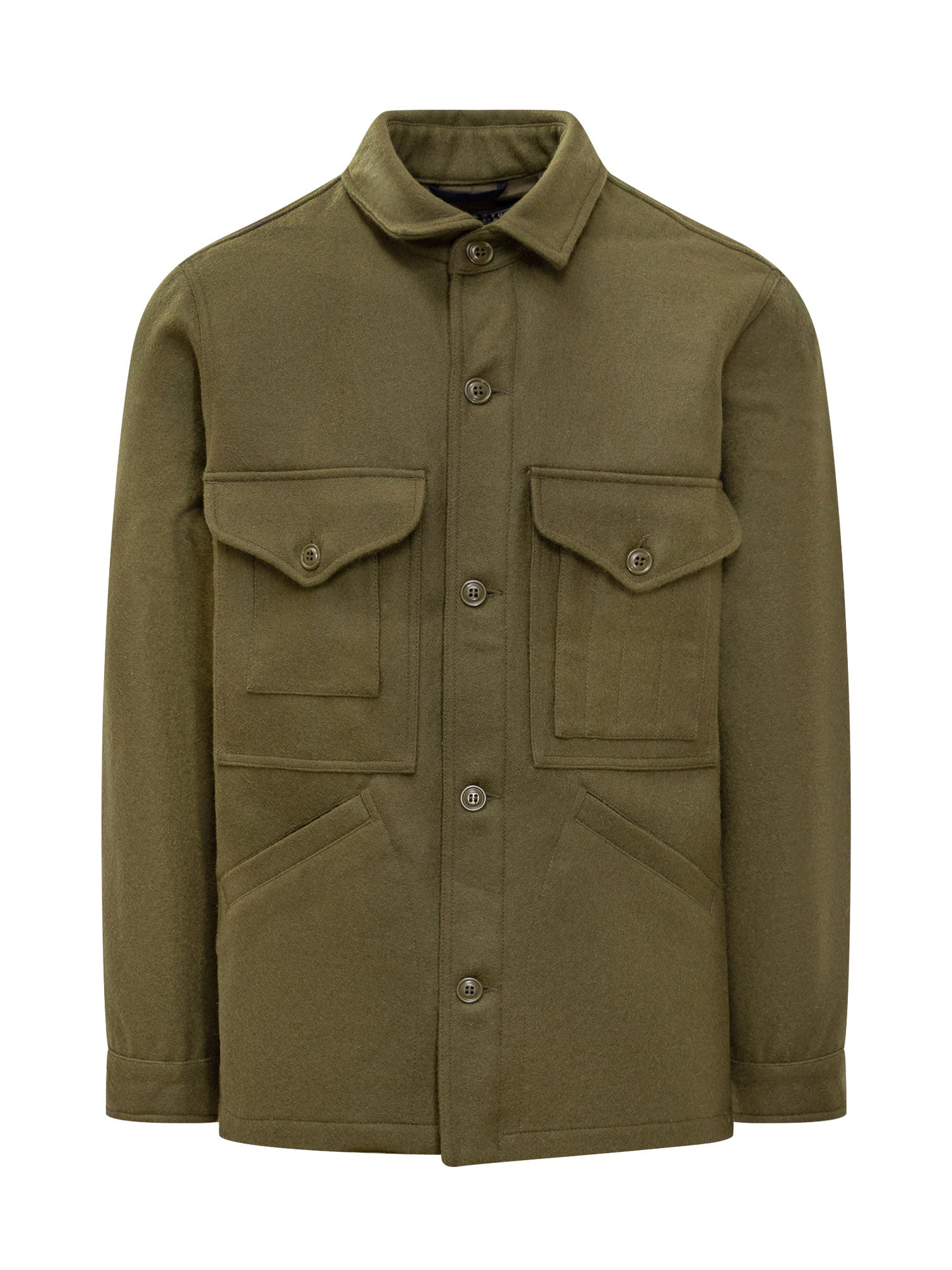 Military Green Utility Jacket with Front Pockets