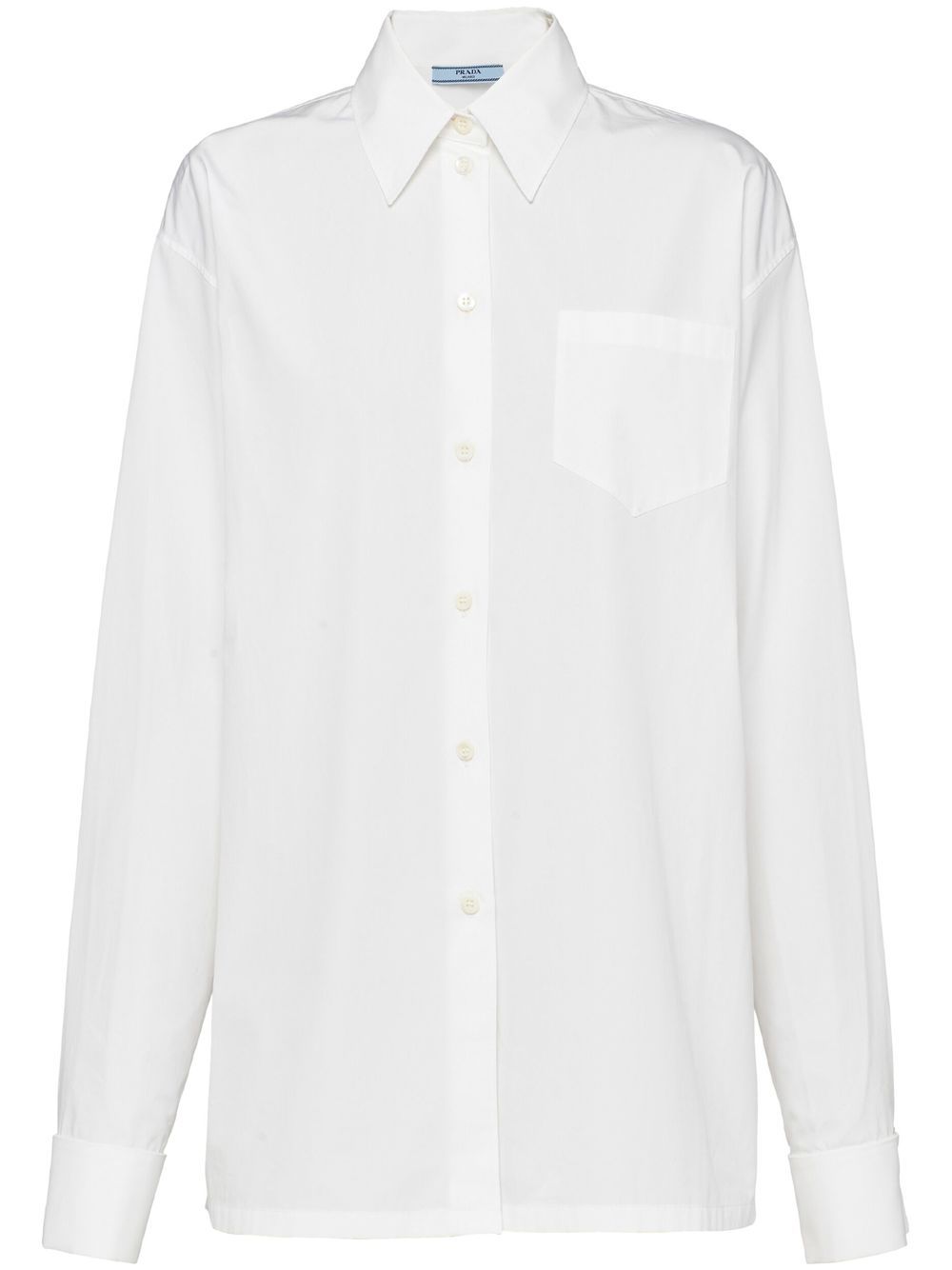 Chest-pocket button-down shirt - White