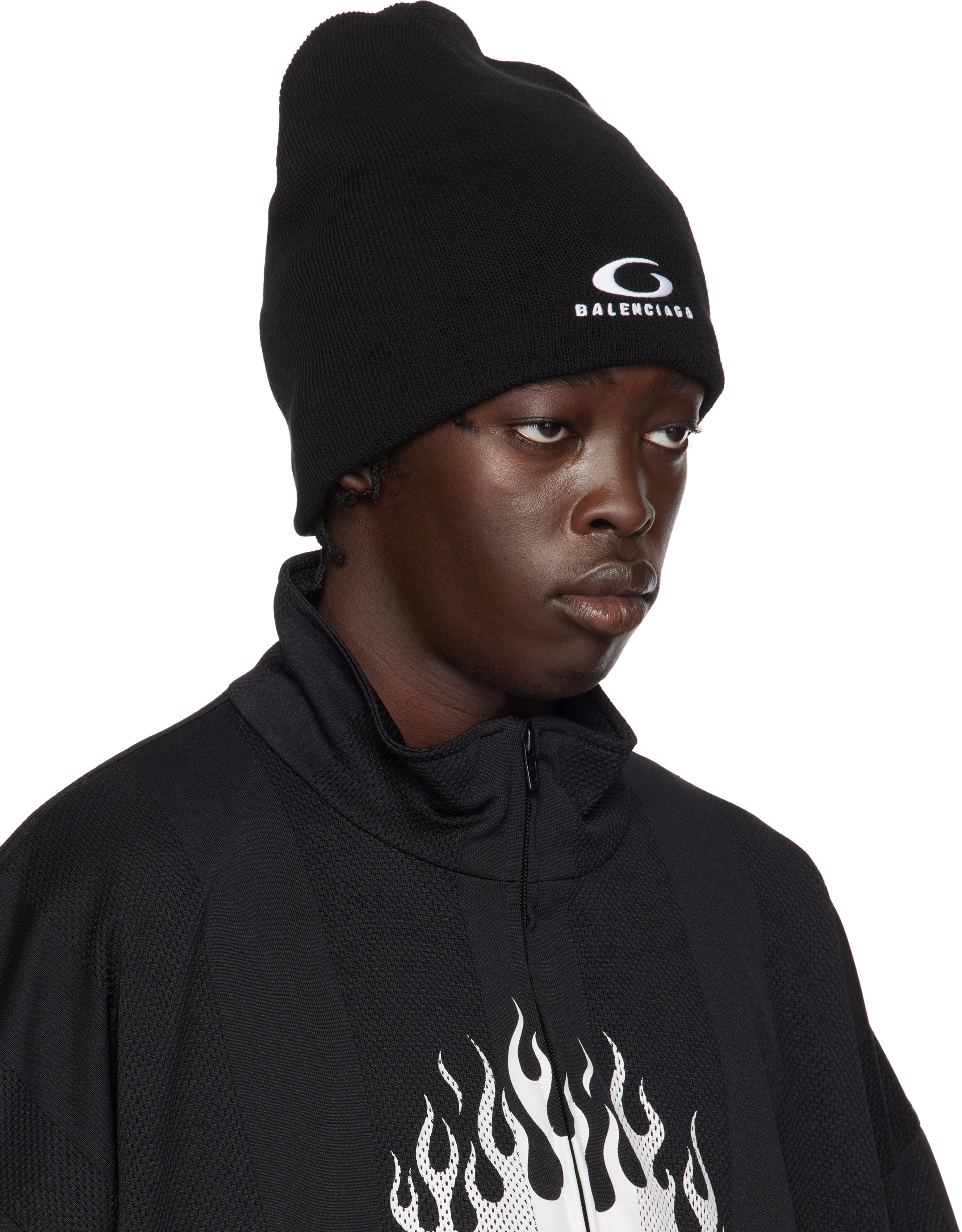 Balenciaga Black Loop Sports Icon Beanie