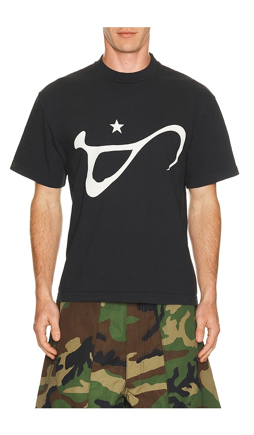 Art Community Washed Script Tee in Black - Black. M also in L, S, XL/1X