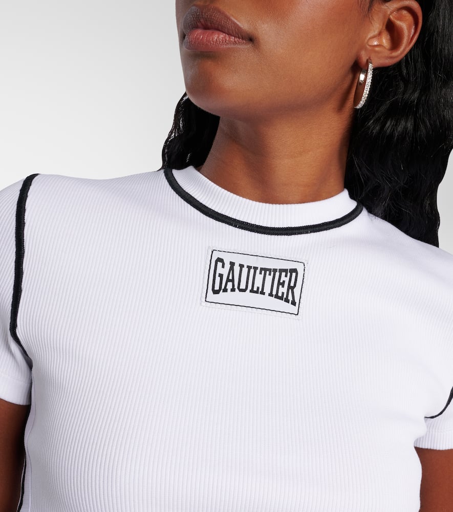 Jean Paul Gaultier Logo cotton-blend jersey T-shirt