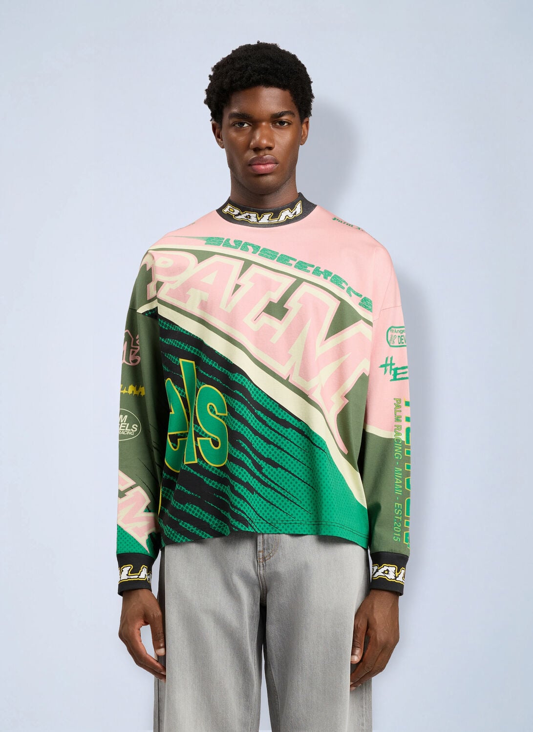 Racing Loose Long-sleeved T-shirt - Man T