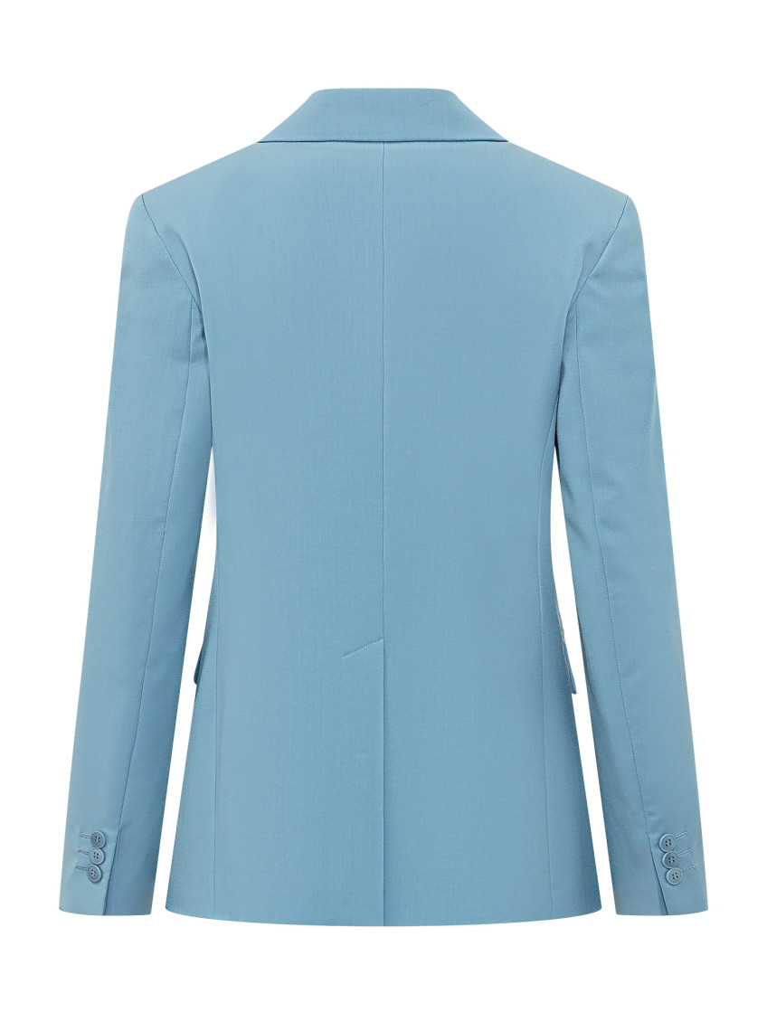 Light-blue Wool Lamine Blazer