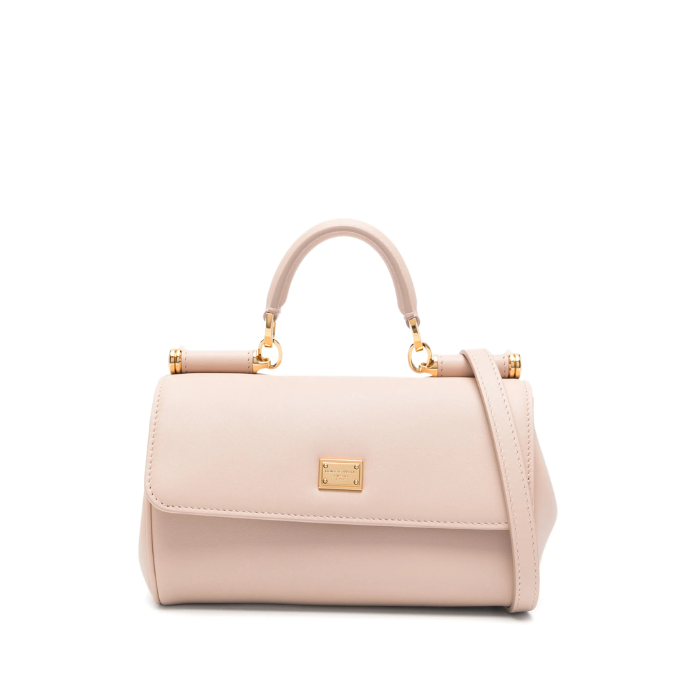 Small 'Sicily' Leather Handbag Nude