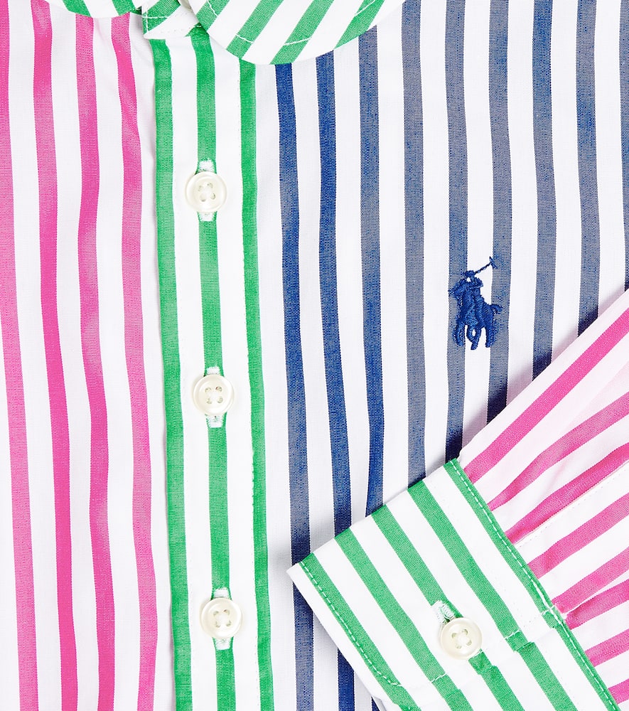 Striped cotton shirt dress