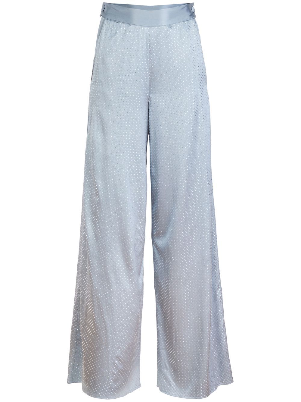 Rhinestone-embellished pyjama trousers - Blue