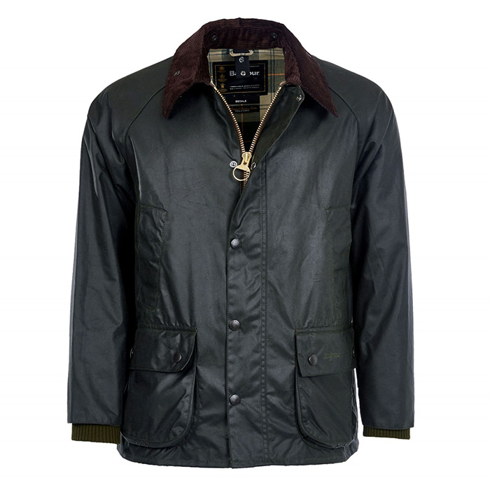 Bedale® corduroy-collar wax jacket