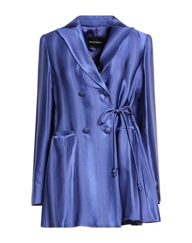 Woman Blazer Blue Size 10 Viscose