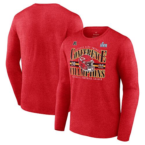 Men's Fanatics Red Kansas City Chiefs 2022 AFC Champions Banner Worthy Long Sleeve T-Shirt