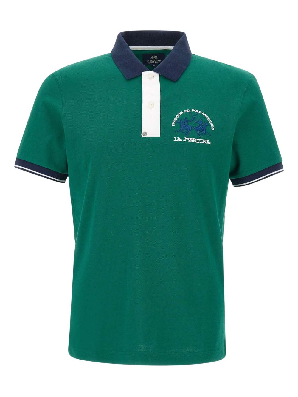 Logo-embroidered polo shirt - Green