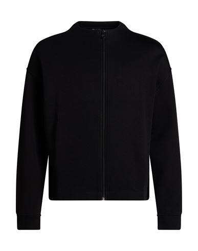 Man Sweatshirt Black Size S Cotton, Polyester