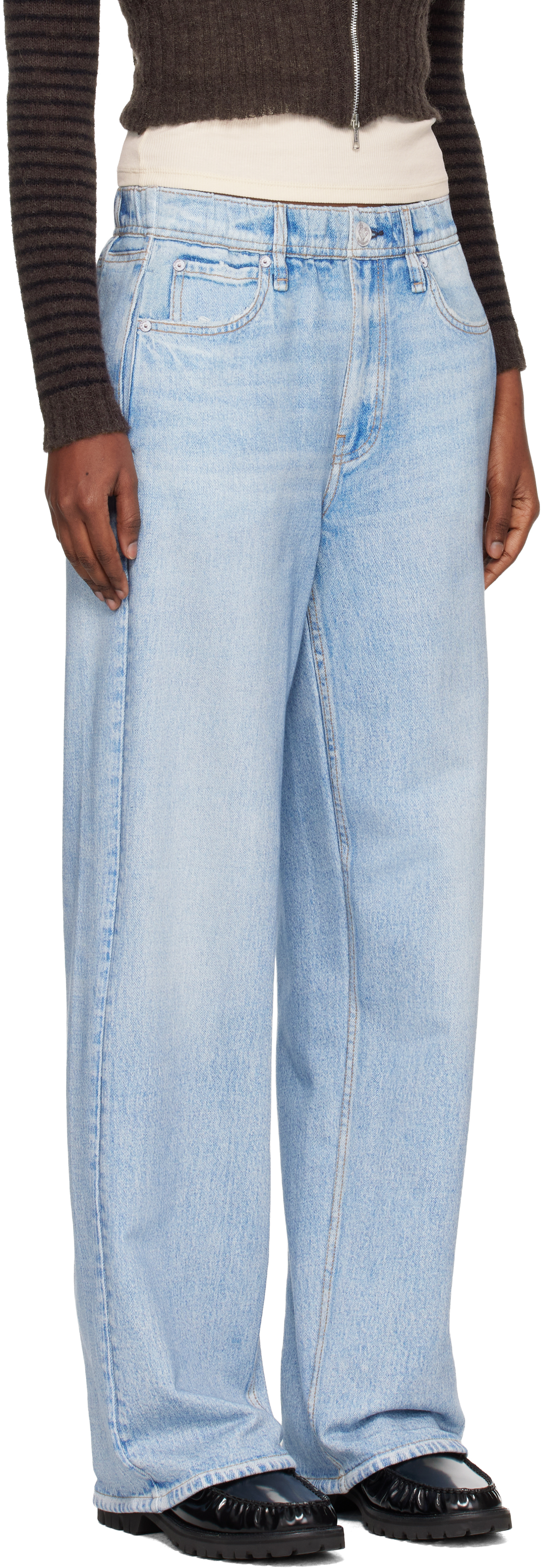 Blue rb Miramar Wide-Leg Jeans