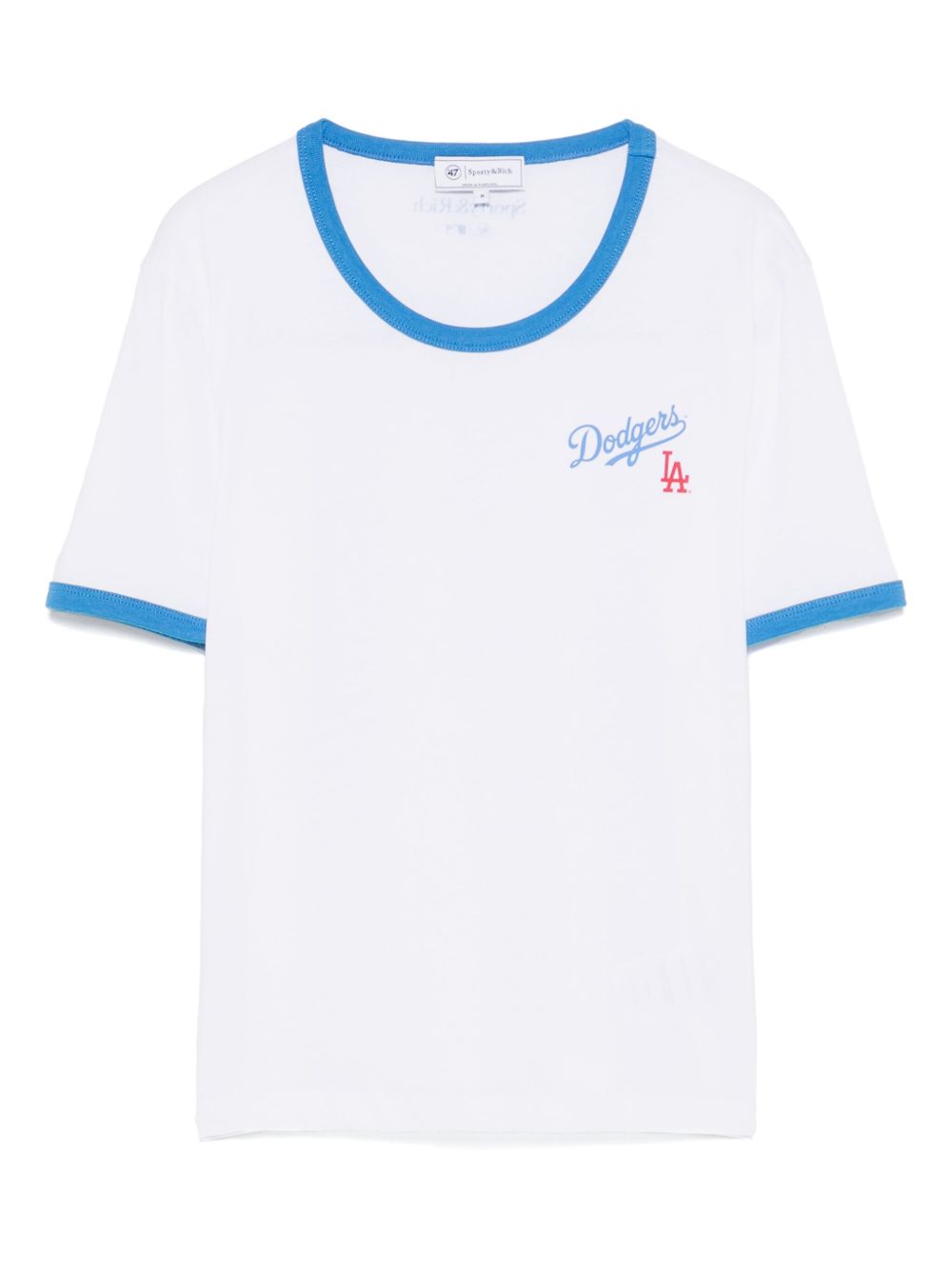 Sporty & Rich x The LA Dodgers Serif Ringer T-shirt - White