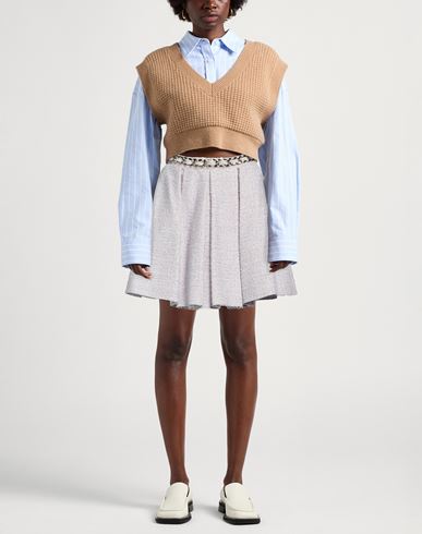Elisabetta Franchi Woman Mini skirt Lilac Size 4 Cotton, Polyamide, Viscose, Polyester, Acrylic