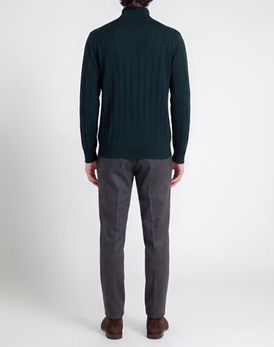 Man Turtleneck Dark green Size 44 Wool