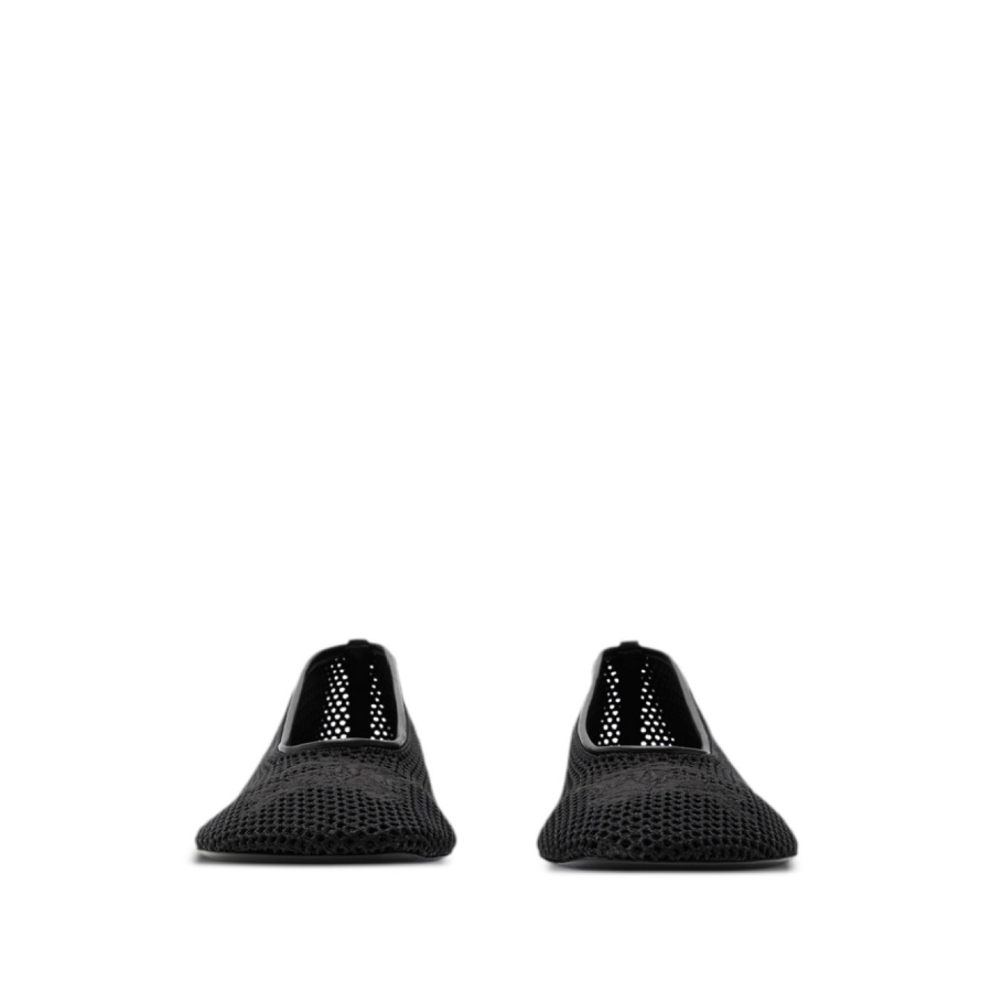 Mesh Detailed Slip-On Ballerina Flats