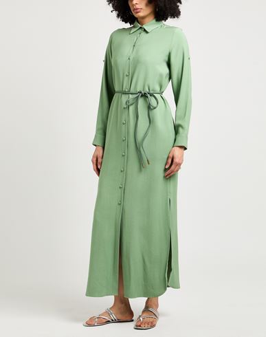 Woman Maxi dress Sage green Size 4 Viscose, Polyester