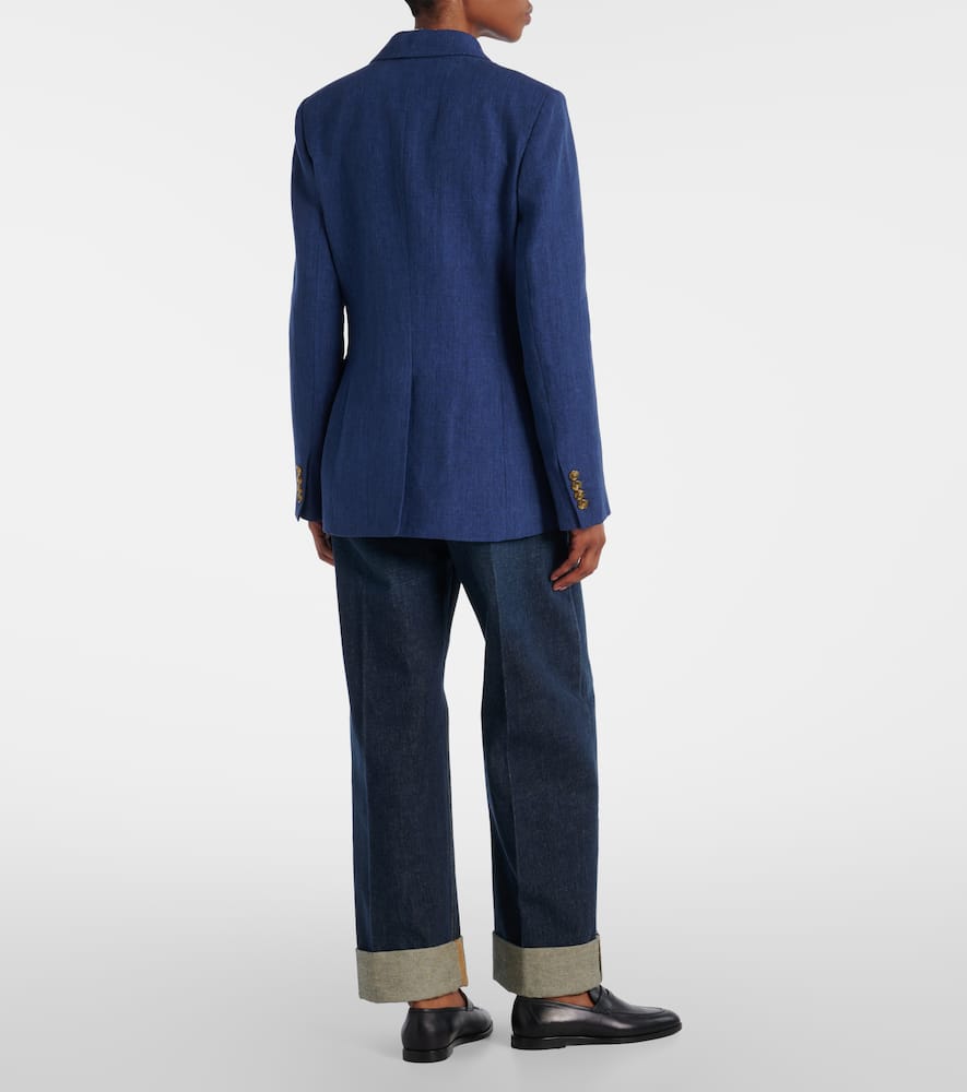 X Argent Chelsea linen denim blazer