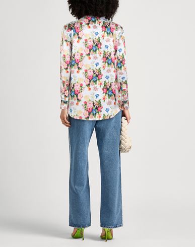 Woman Shirt Cream Size 4 Silk