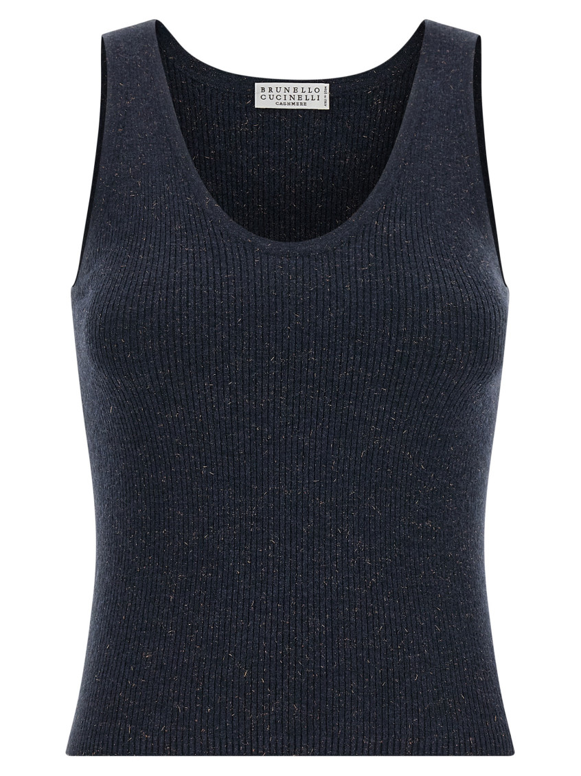 Blue Sparkling Tank Top