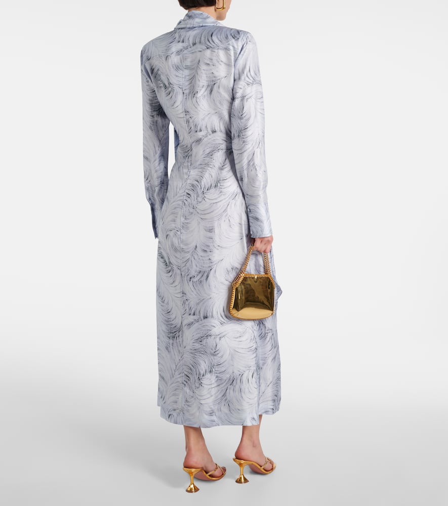 Printed silk maxi dress