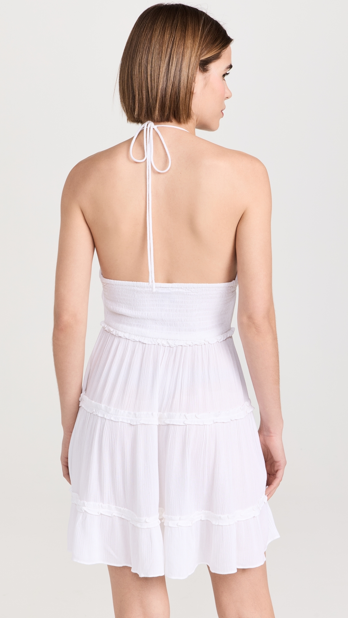 Halter Mini Dress White