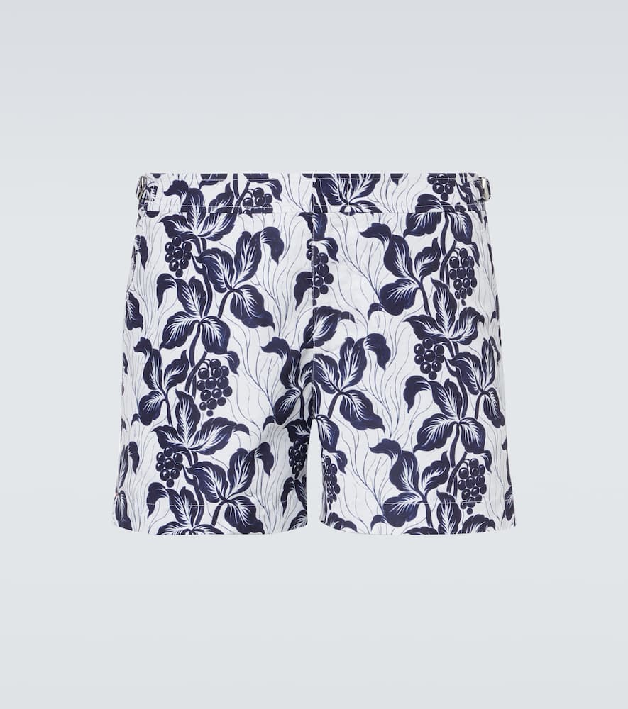 Bulldog floral swim trunks