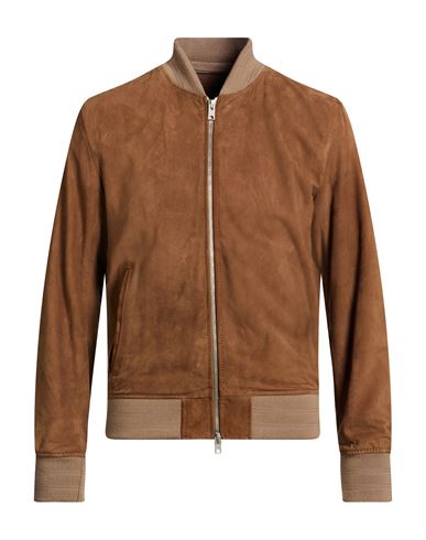 Man Jacket Brown Size 38 Leather